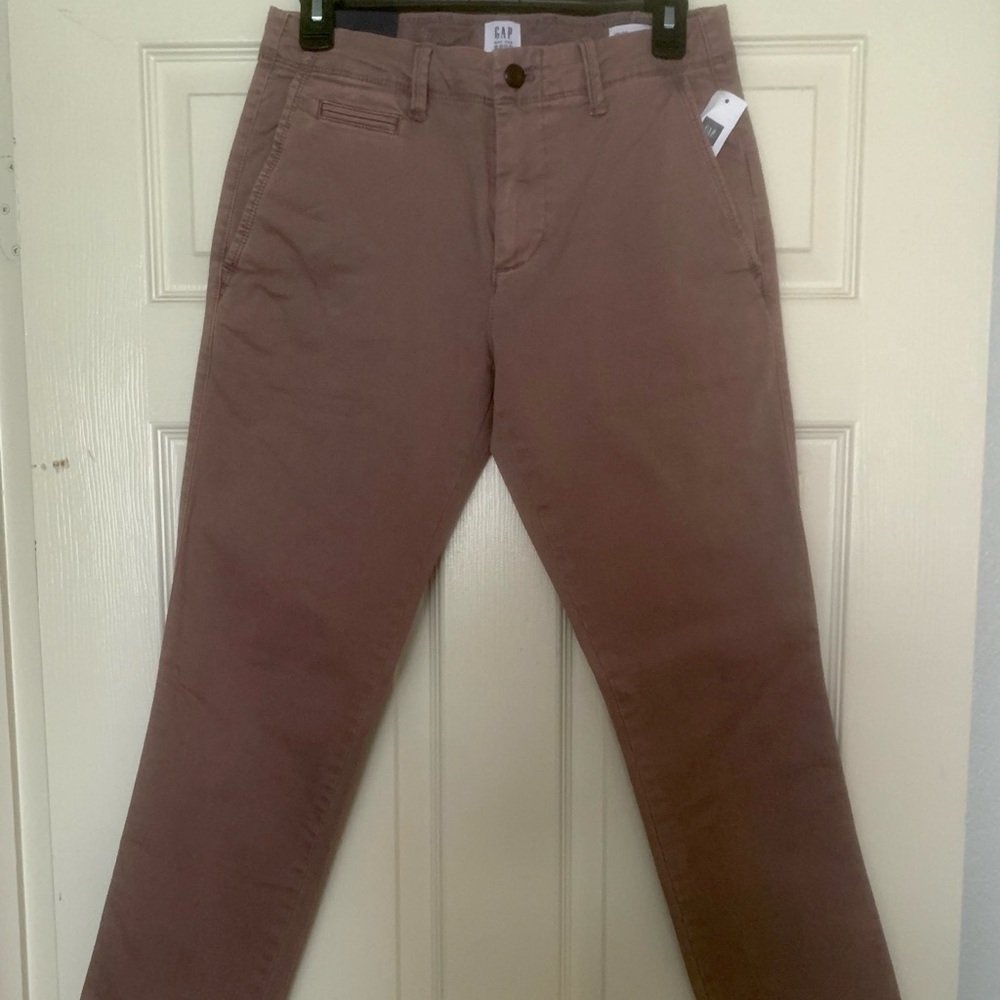 Men’s GAP For Good Slim Fit Khakis Size 28x30 Light Purple New With Tags
